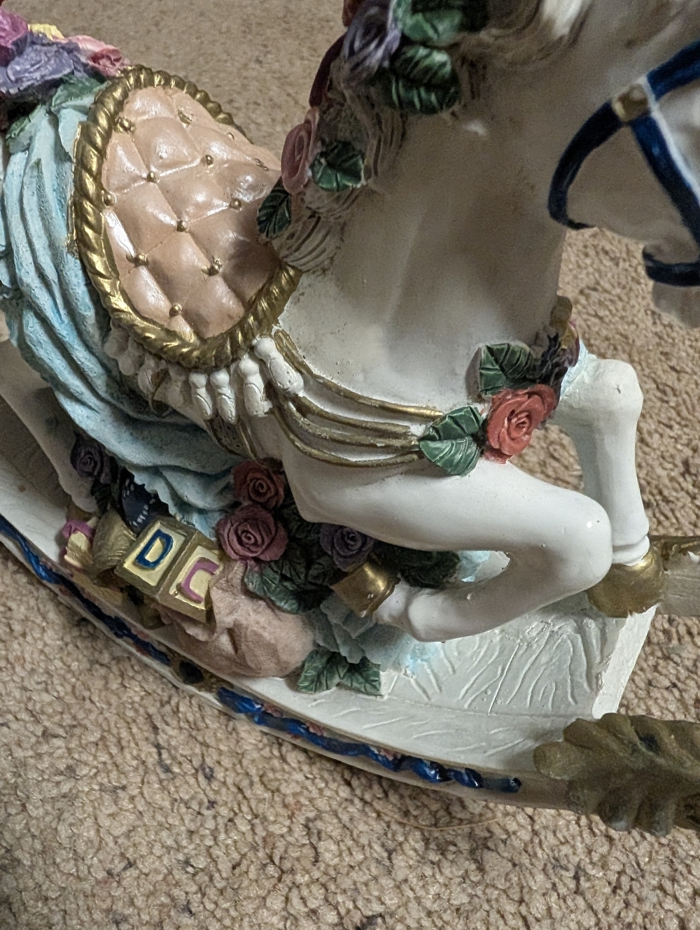 Collectible Vintage Rocking Horse Victorian Music Box - Picture 5 of 13